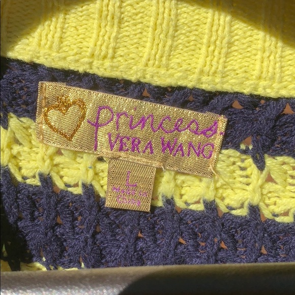 Navy and yellow stripped zip up sweater - Picture 3 of 4